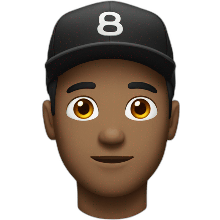 man with a black cap emoji