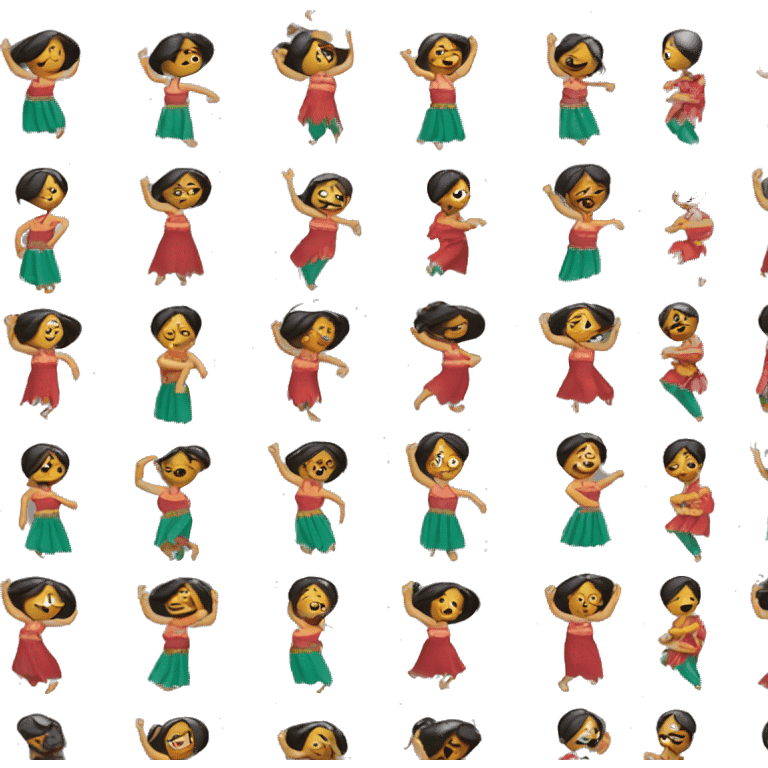 Mexican women dancing to pop emoji