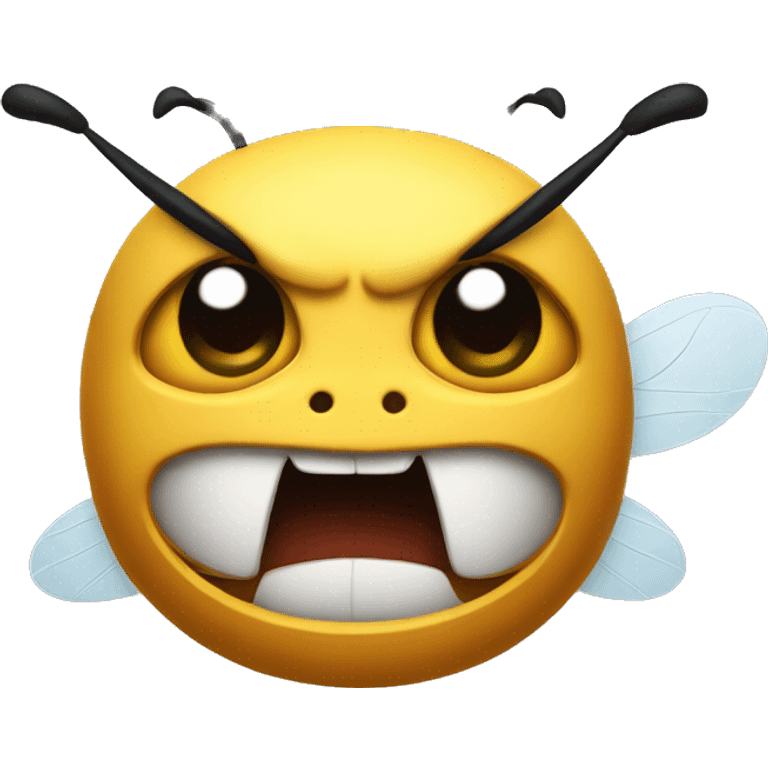 angry looking cartoon bee emoji