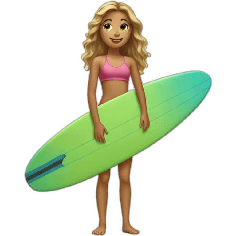 Surfer girl emoji