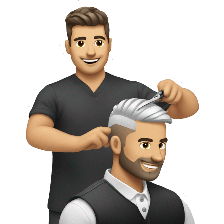 Barber cutting hair emoji