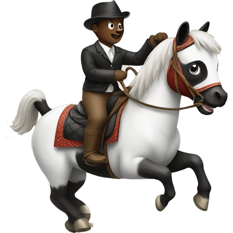 Panda riding a horse  emoji