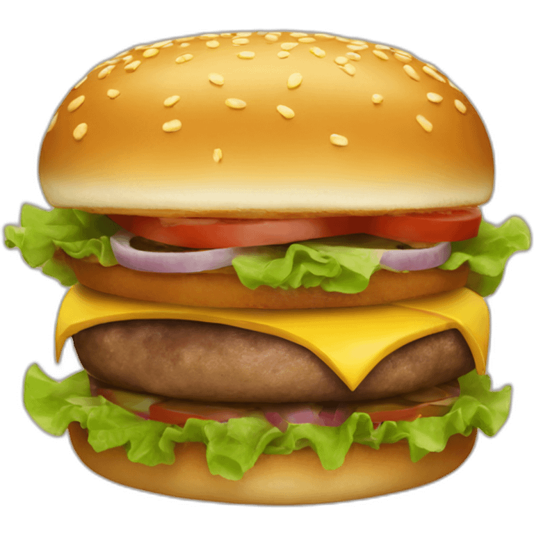 A Hamburguer smiling emoji