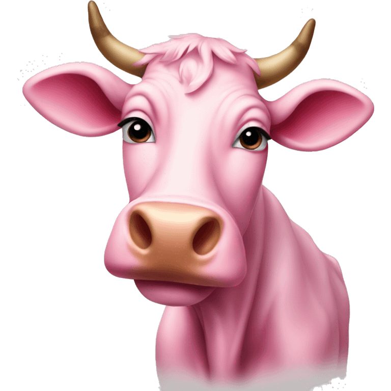 Pink cow emoji