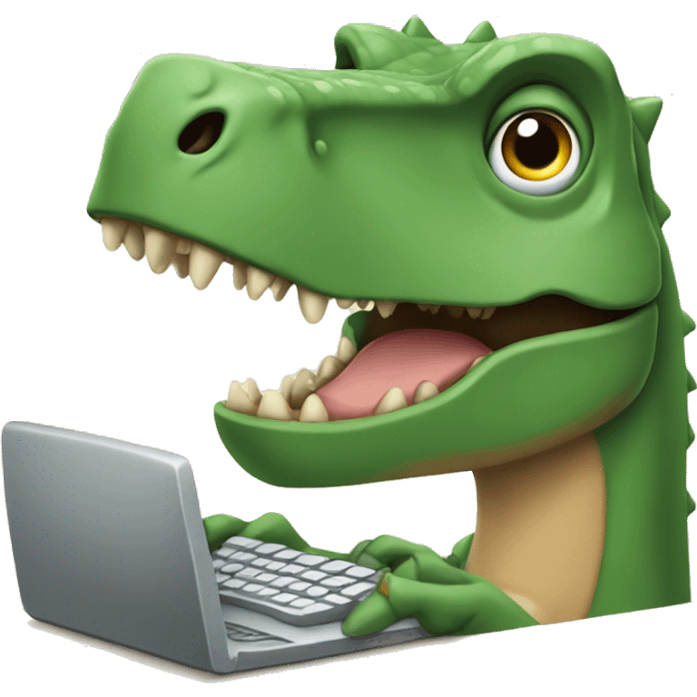 Dinosaur typing emoji