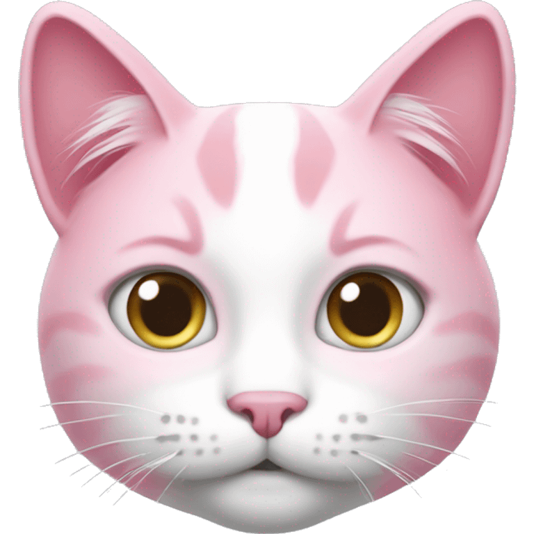 pink and white pretty cat emoji