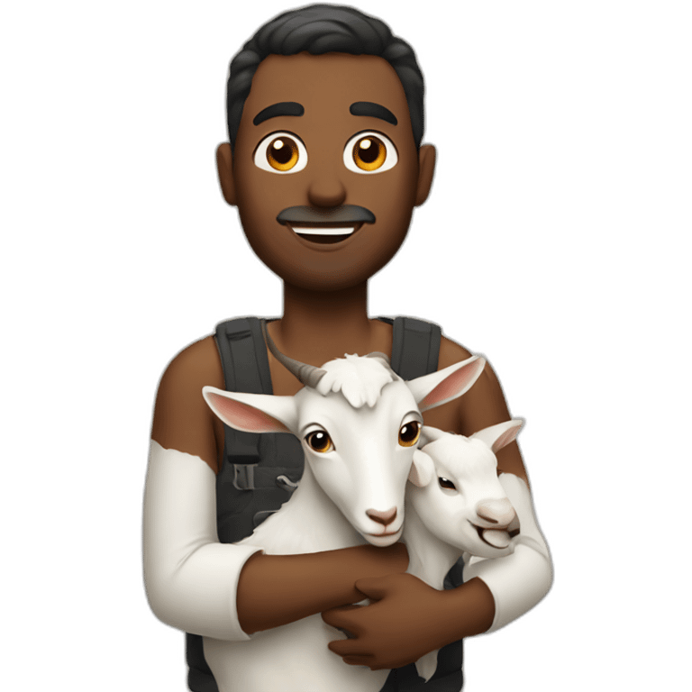 man with goat  emoji