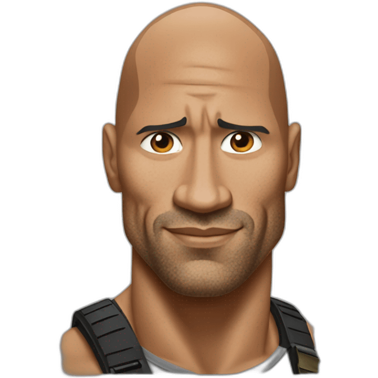 The rock estilo realista con un rifle en el hombro emoji