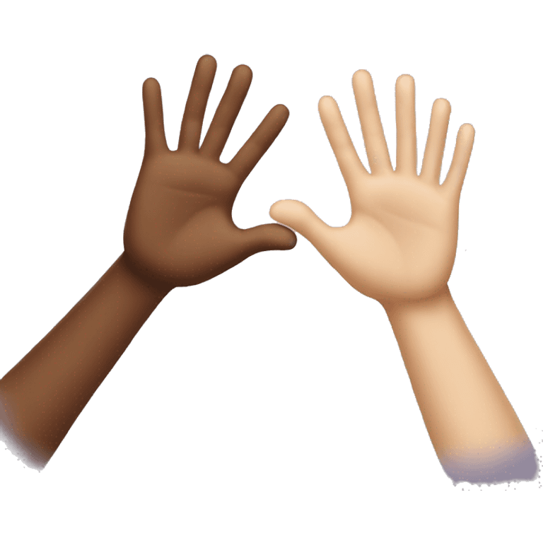 realistic friends high-fiving emoji