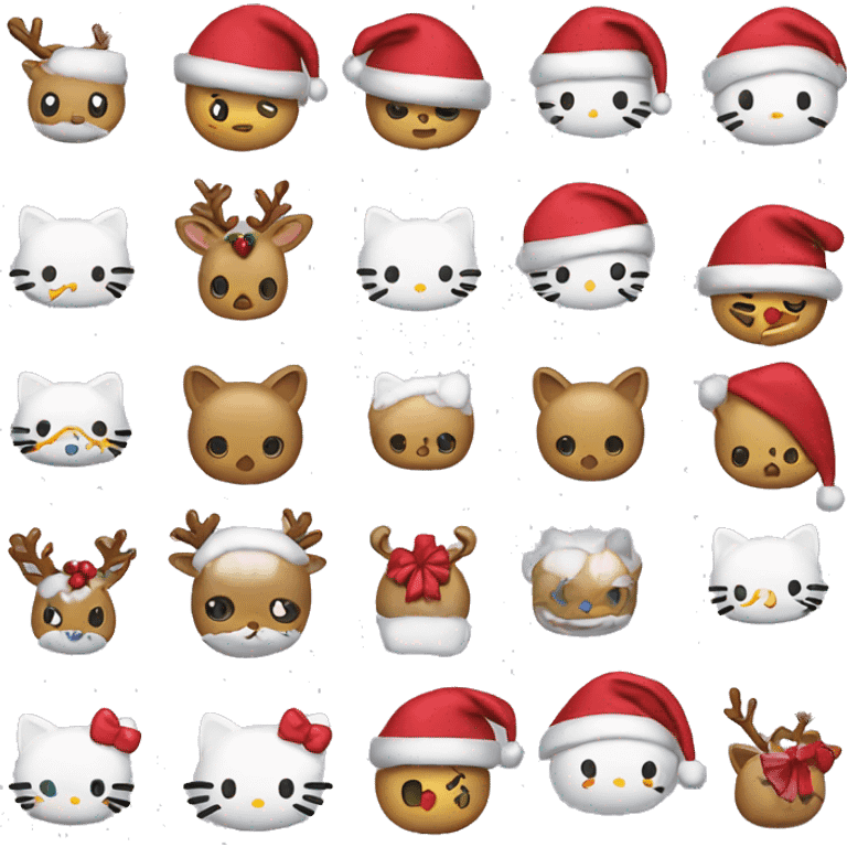 Christmas Emojis Hello kitty emoji