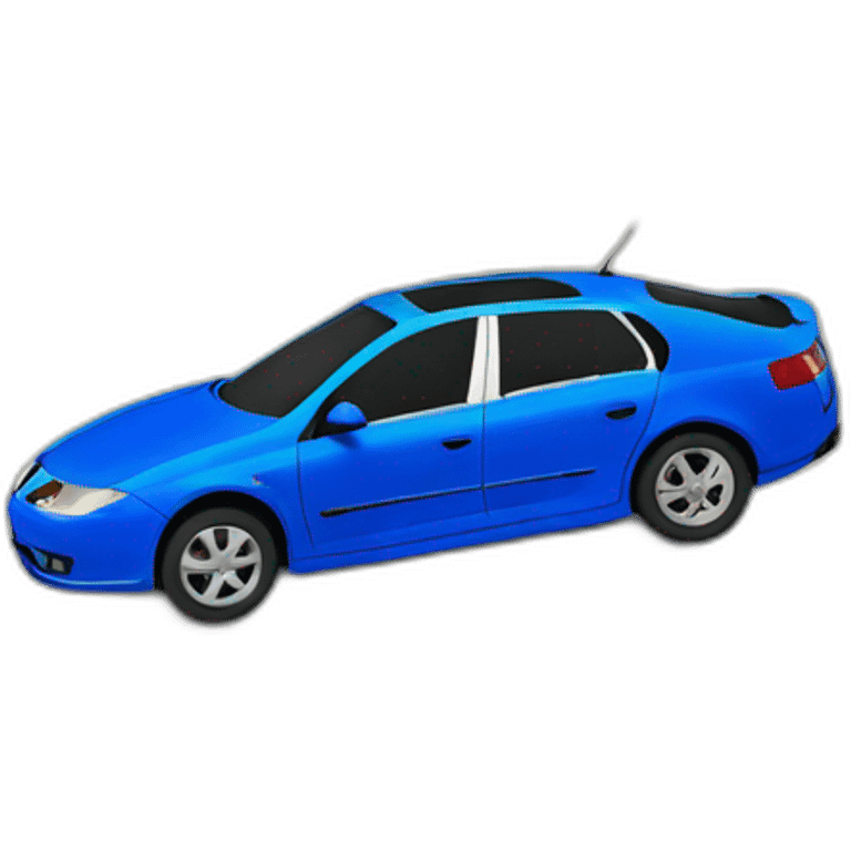 Blue Renault Laguna flying off cliff emoji