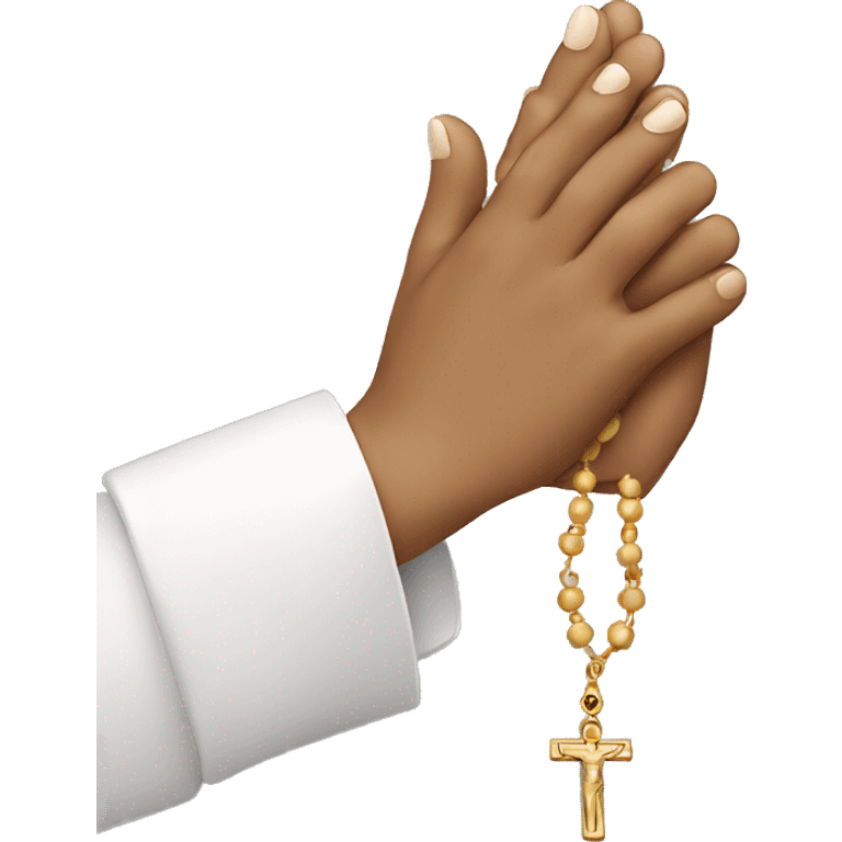 praying hands holding a rosary emoji