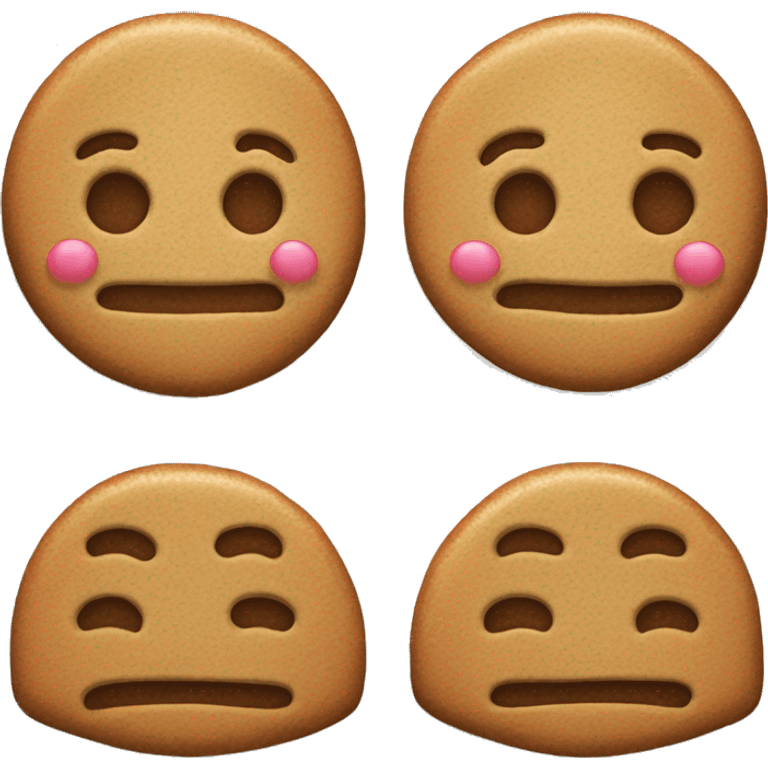 Gingerbread man cookie  just head emoji