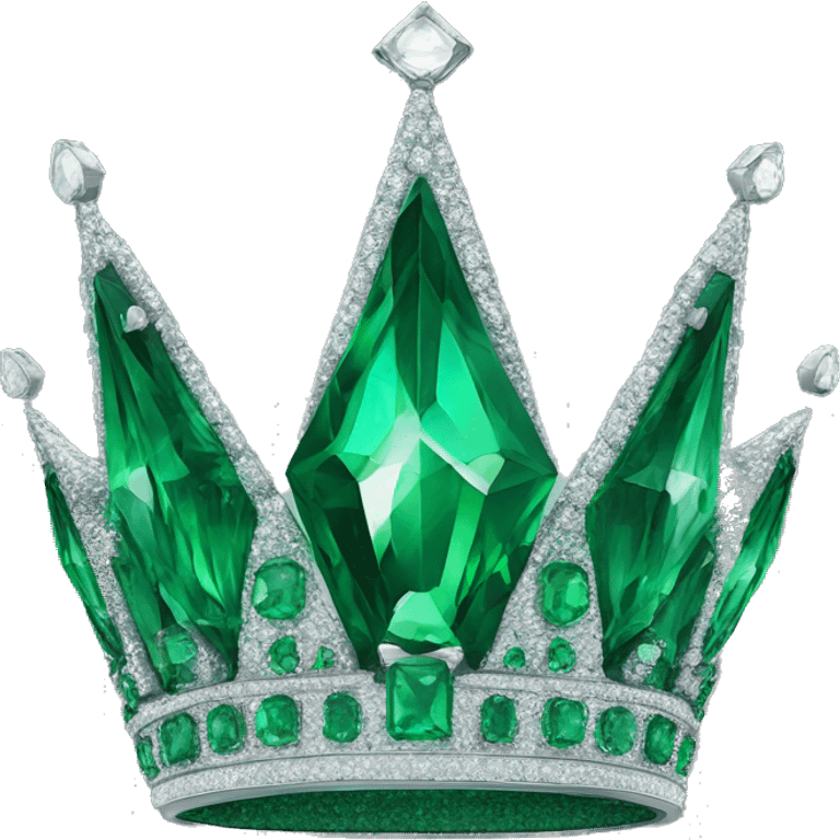 crown emerald color   emoji