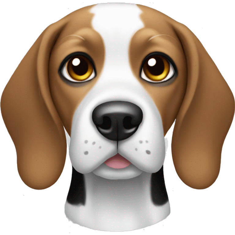 Black and white beagle  emoji