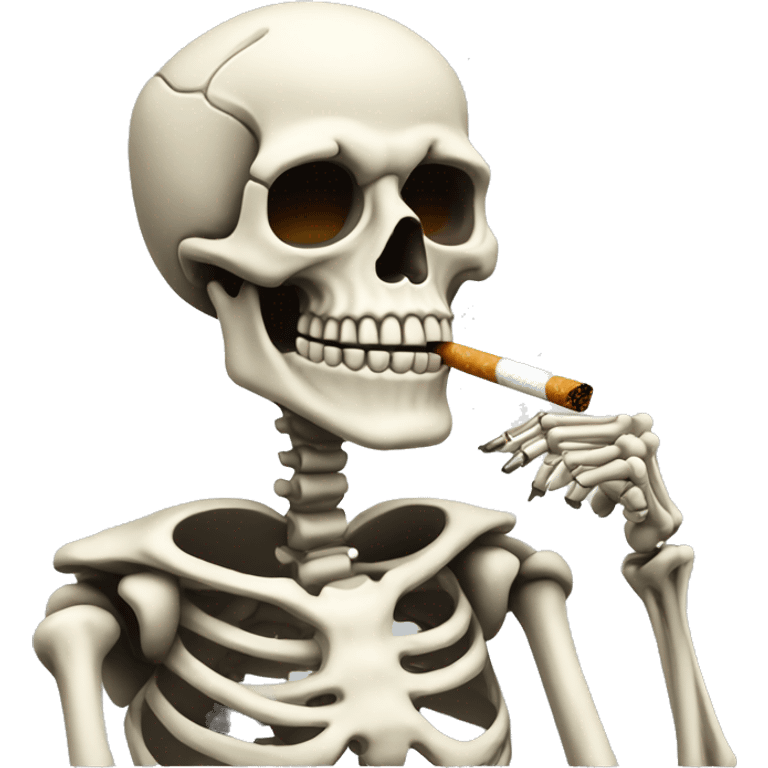 Skeleton smoking a cigarette  emoji