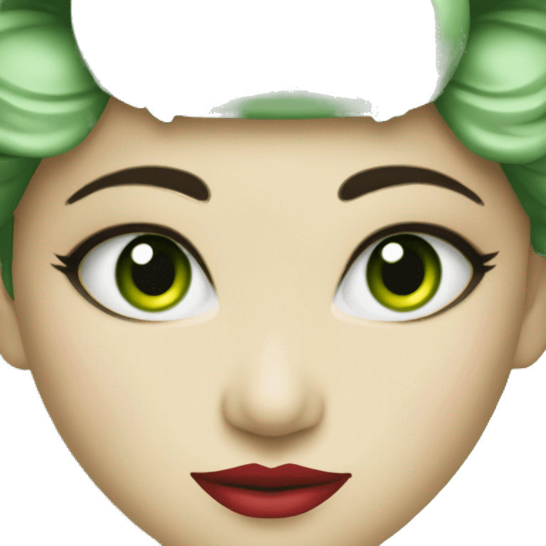 Green eyes geisha emoji