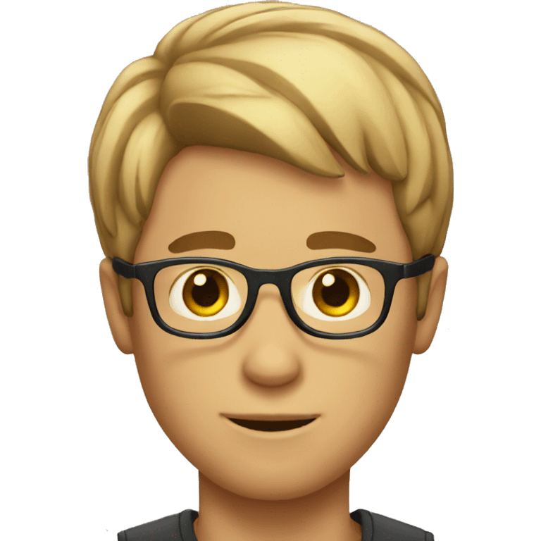 short hair guy with glasses emoji