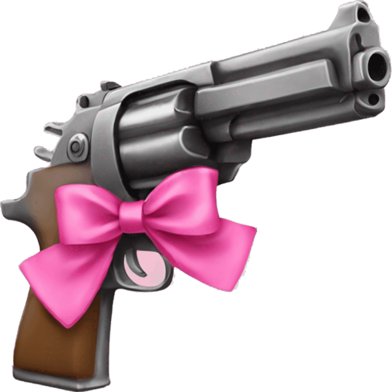 Gun with pink bow emoji