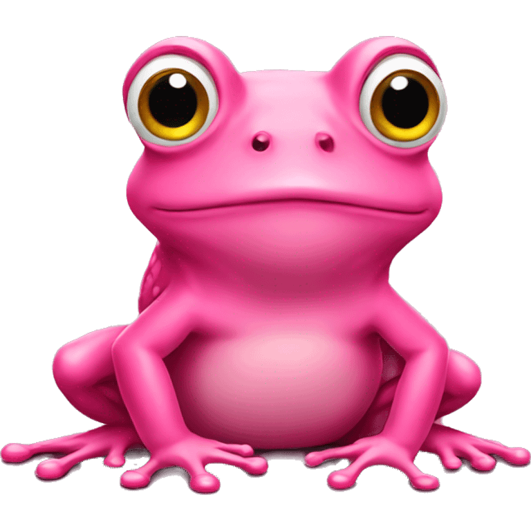 Pink frog emoji