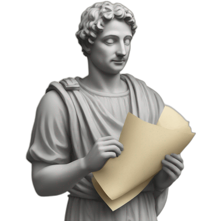 statue holding papers italy emoji