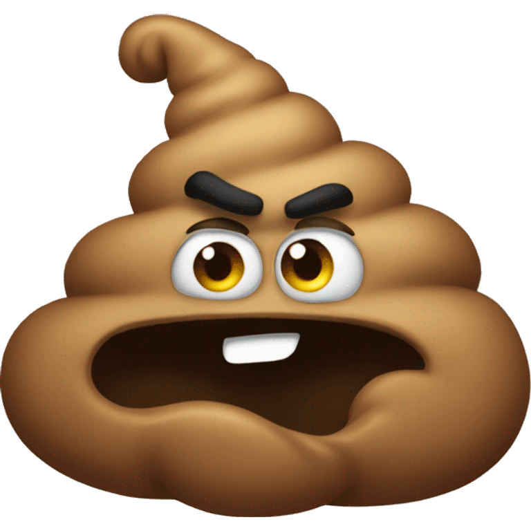 Angry poop emoji