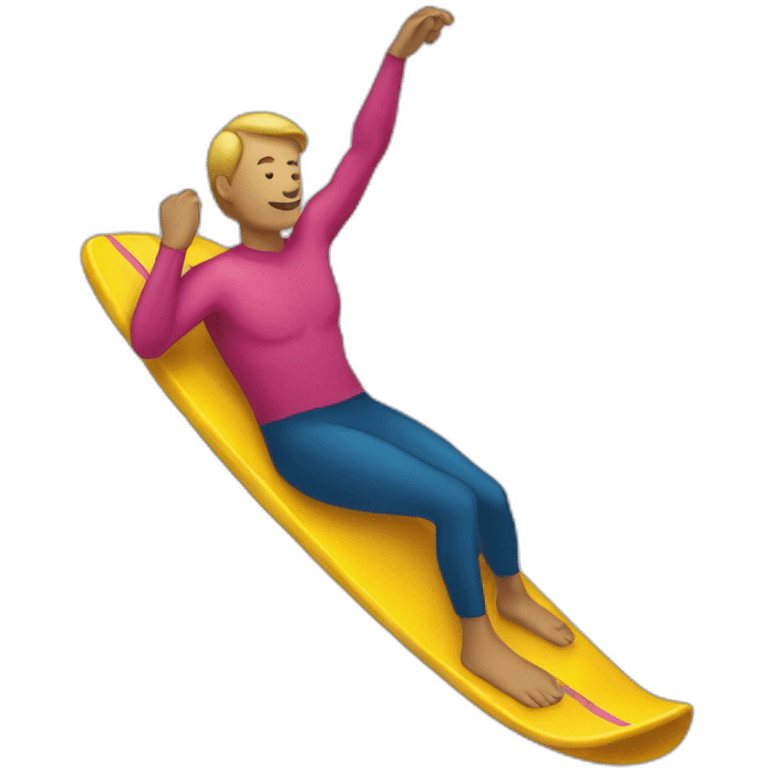 bodyboard rider prone icon style emoji emoji