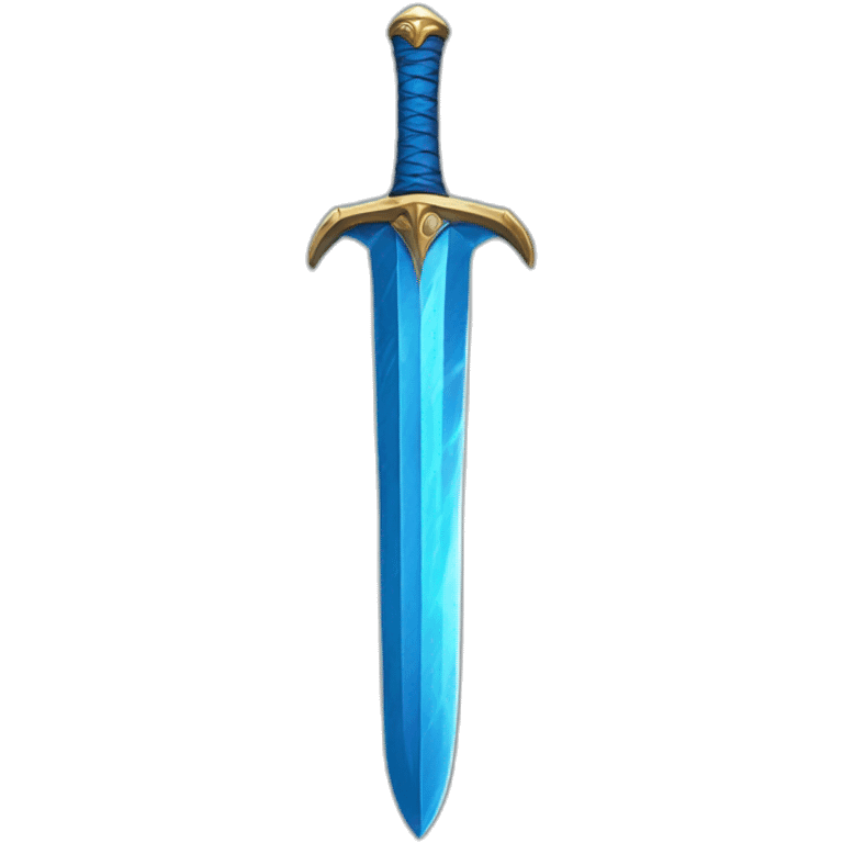 Blue sword emoji