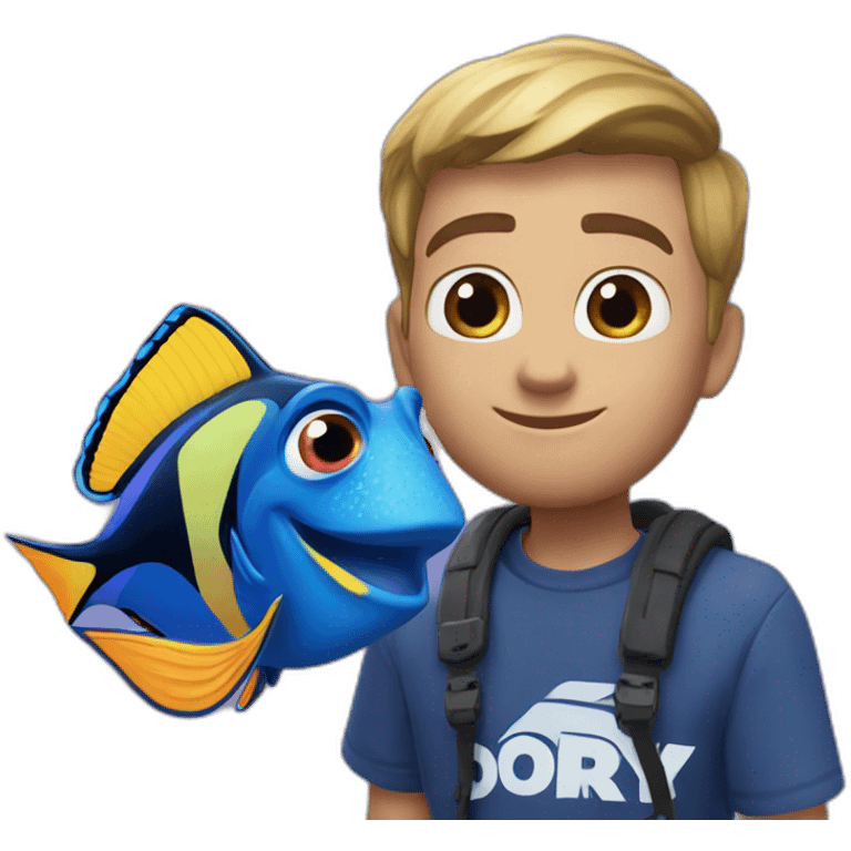 finding dory holding fortnite t shirt emoji