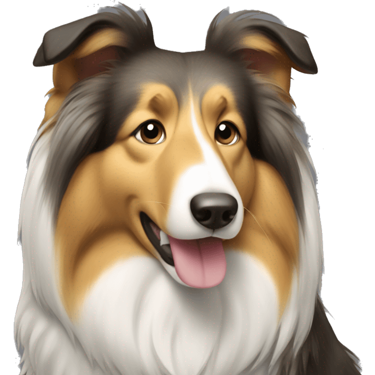 Rough collie dog emoji