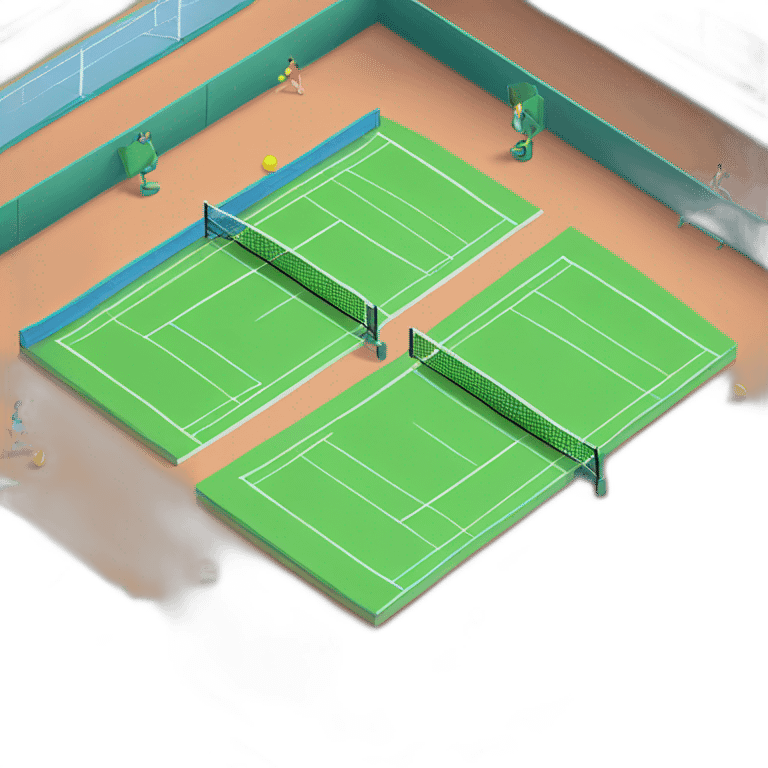 tennis court and gym emoji