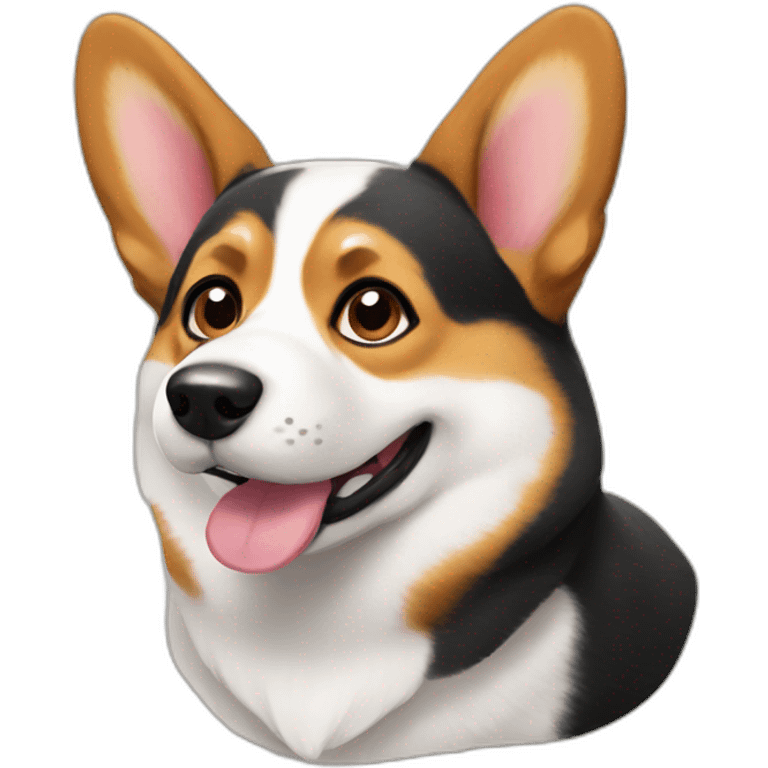 Sassy tricolor corgi emoji