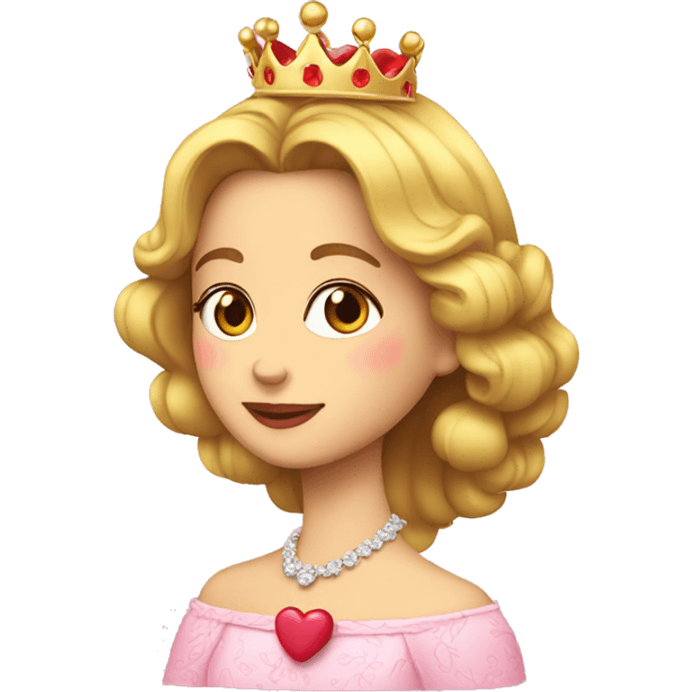 La reina Isabel con corazones emoji