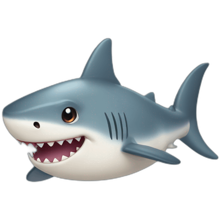 Cute little chubby Shark emoji