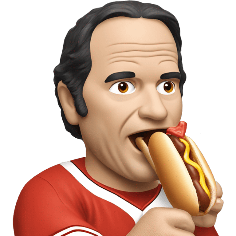 Pete Rose eating a hotdog  emoji