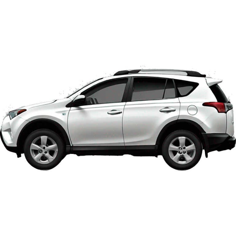 White Toyota rav4 hybrid emoji