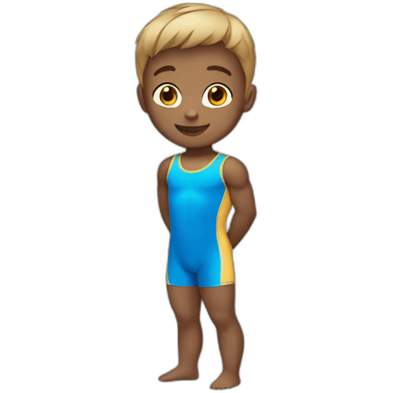 sporty boy in gymnast leotard emoji