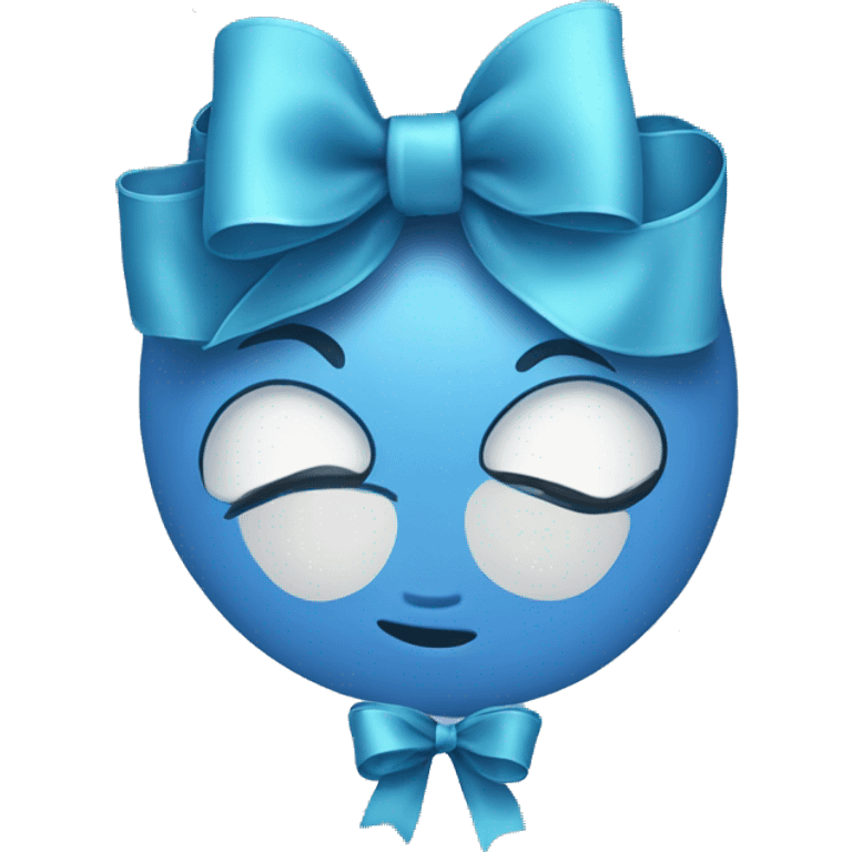 cute blue bow emoji