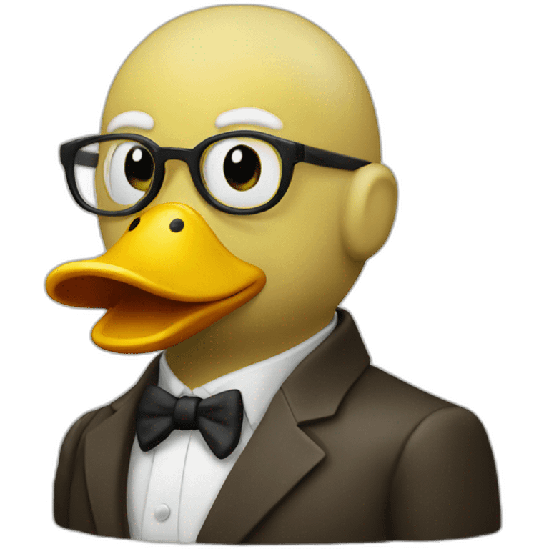 rubber duck with the face of Freud emoji