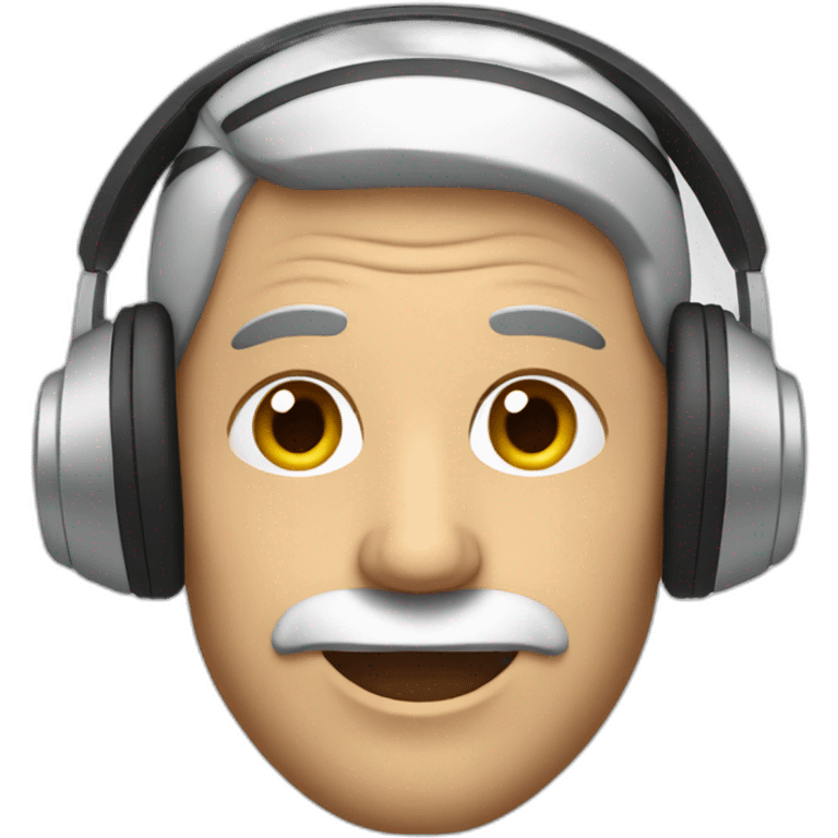 Jewish man with headphones emoji