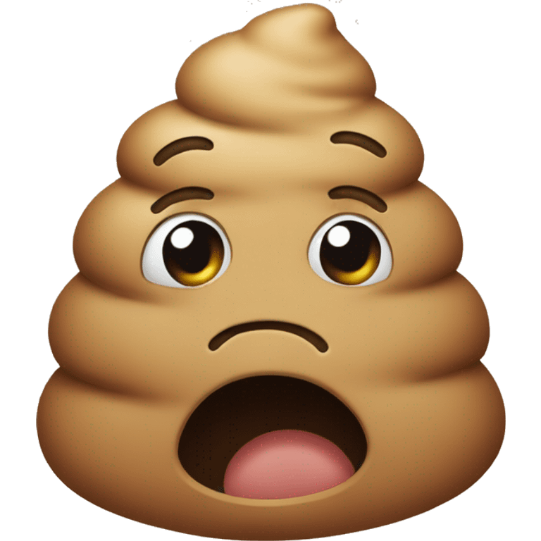 poop emoji combined with crying emoji so like a crying poop emoji emoji