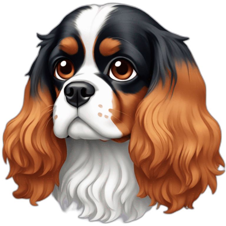 king charles spaniel three-color emoji