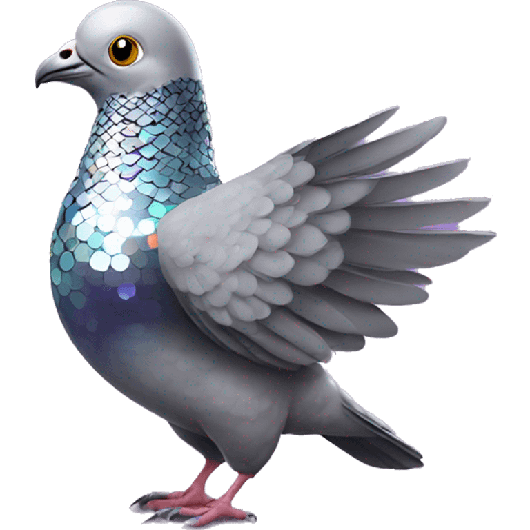 dancing disco ball pigeon emoji