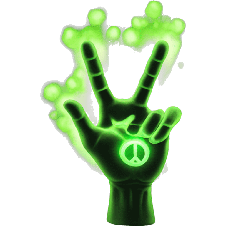 radioactive-hand-peace-sign emoji