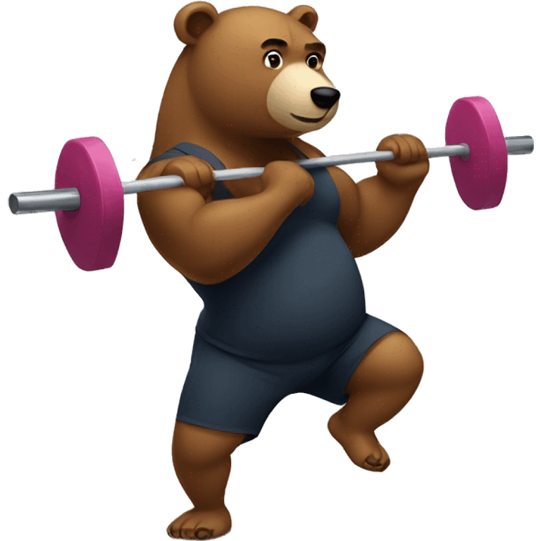 Bear working out  emoji