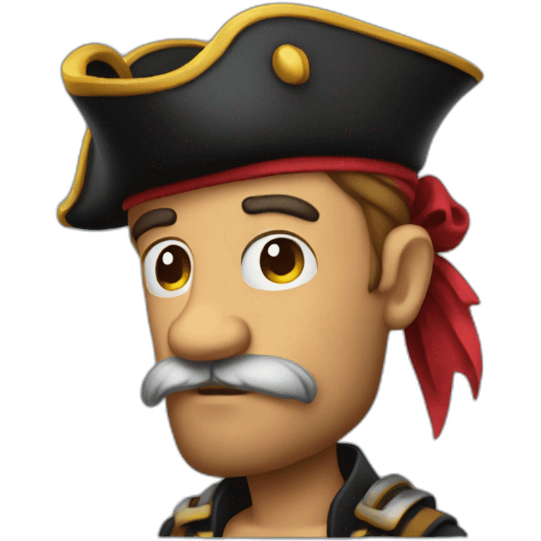 pensive face pirate emoji