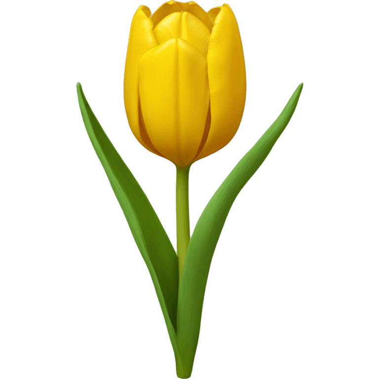 Yellow tulip emoji