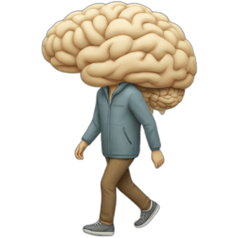 walk brain emoji