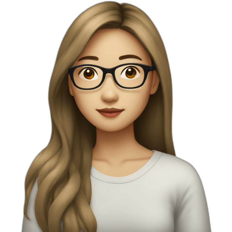 asian-cool-girl-with-glasses-and-long-hair emoji