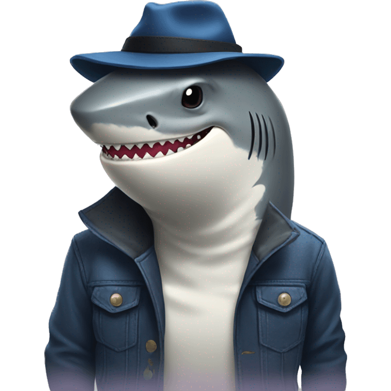 a really swag shark emoji